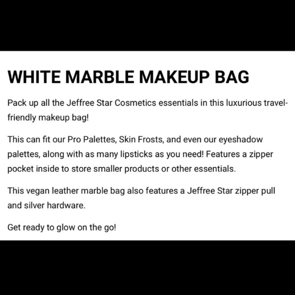 🖤JSC "White Marble" Make Up Bag - Picture 4 of 4